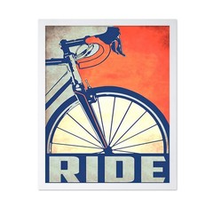 Vintage Illustration Poster – Retro Sports Print – Ride Bicycle, Cycling, Cyc…