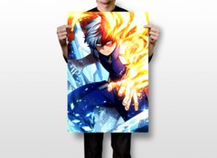 Shoto Todoroki My Hero Academia Fire and Ice Art Print Decor – POSTER 20×30