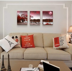 Mountain Landscape Abstract Painting Canvas Wall Art. Size 12x16inches*3pcs
