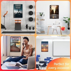 Set of 6 Framed Motivational Canvas Prints – 11×17 Inch Inspirational Wall Art