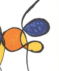 ALEXANDER CALDER Spirales 15″ x 11.5″ Lithograph 1974 Surrealism Multicolor