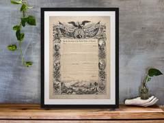 Emancipation Proclamation Antique Classroom Decor Art Print Poster 12×18