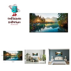 Morning Sunrise View Stretched Canvas Art – 48″L x 24″W Gallery Wrapped Gift