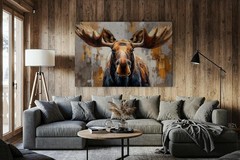 Moose Canvas Wall Art Wildlife Canvas Prints for Living Room 24 x 36in