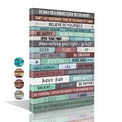Inspirational Wall Art Framed Canvas 12 x 16 (Turquoise) – Motivational Quotes