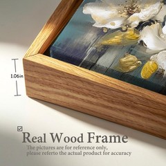 Wall Art Modern Flower Artwork Paintings White Blossom Gold Leaf Butterfly La…