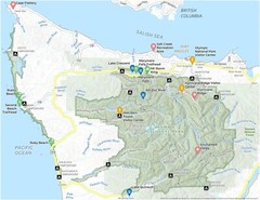 Olympic National Park Map GLOSSY POSTER PICTURE PHOTO PRINT BANNER 11933