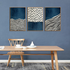 Framed Wall Art Canvas Set Mid Century Boho Picture Modern Abstract Geometric Li