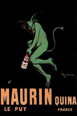 Leonetto Cappiello Maurin Quina Apertif Green Devil Vintage Adve Poster 24×36