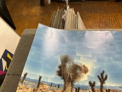 DAVID HOCKNEY Pearblossom Highway 32.25″ x 36.5″ Poster 1986 Pop Art Multicolor