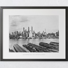 NYC New York City Skyline from Brooklyn 1931 Vintage 1900s Premium Art Print