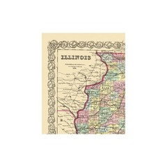 Historic State Map – Illinois – Colton 1856 – Vintage Wall Art