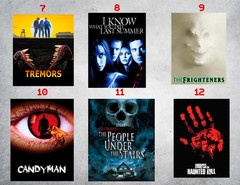90’s Horror Movies Retro Wall Collage Poster Prints