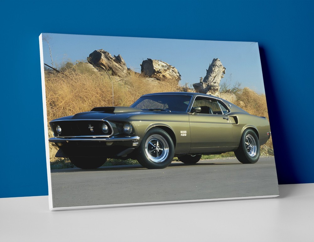 1969 Ford Mustang Boss Poster or Canvas – Ford Mustang Wall Art