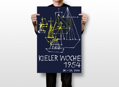 Sailing Week Kiel Germany 1954 Vintage Wall Art Home Decor – POSTER 20×30