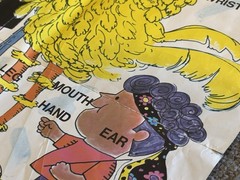 Sesame Street PBS TV Show Parts of the Body Big Bird Education Learning Poster