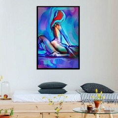 Sexy Men & Women Canvas Painting Abstract Make Love Poster Print Canvas Wall Art