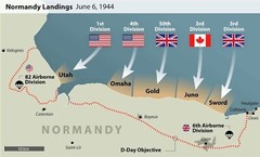 D DAY FIGURES NORMANDY WWII POSTER 24 X 36 Inches (Count)