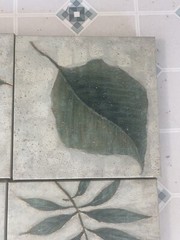Leaf Botanical Canvas Pictures Set Of 4 Hand painted, 12X12X2 Home Decor Wall