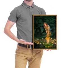 Framed Wall Art Fairy Tale Midsummer Eve with A Girl and Elves by Edward Robert