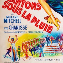 Singin in the Rain Movie Poster 1952 French Musical Hollywood Cult Classic Art