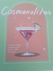 Cocktail Wall Art Poster & Prints Unframed,8x10inch, Set of 6