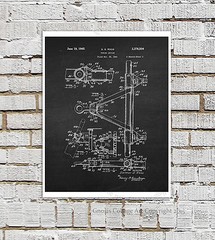 Vintage Jeep Military Vehicle Patent Prints set of 6 unframed posters wall decor