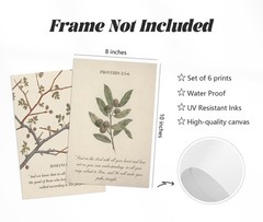 Sage Green Christian Wall Art Posters Vintage Bible Verse Canvas Wall Decor S…