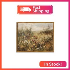 Framed Canvas Wall Art Vintage Decor, Vintage Painting Wall Art Prints, Landscap