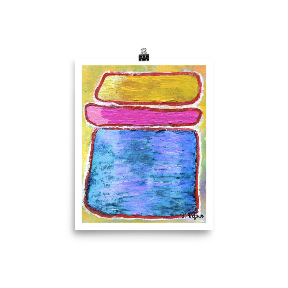 Pieces, Fine Art Reproduction, Abstract Art Print