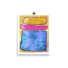 Pieces, Fine Art Reproduction, Abstract Art Print