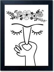 Bathroom Wall Art Funny Canvas Print Waterproof Black Frame 8×10 Toilet Decor