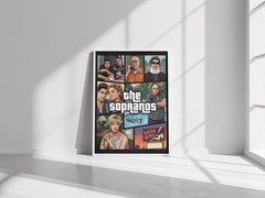 The Sopranos TV Series Print GTA Style Poster Wall Art Retro Mafia DecorUnframed