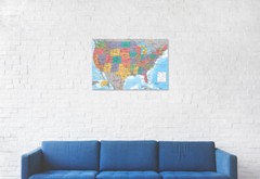 Map Of The United States Of America – Poster / Print (Usa Map) (Size: 36″ X 24″)