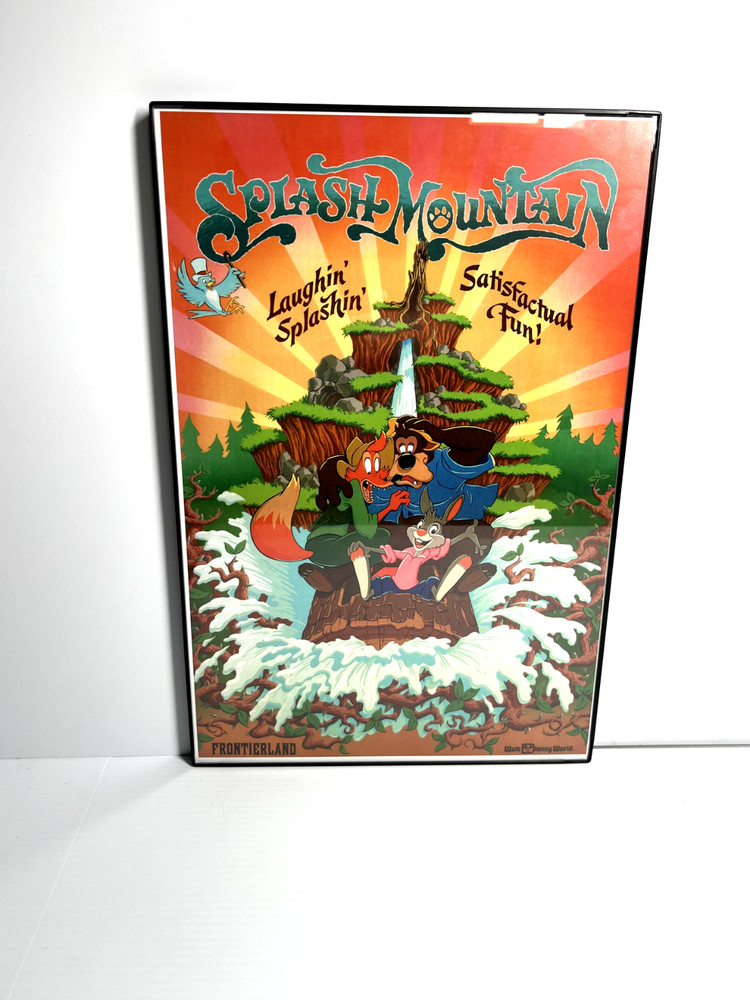 Splash Mountain Attraction Poster FRAMED 12″x18″ Disneyland Frontierland
