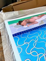 The Sunbather – David Hockney 1966 – Affiche 70 x 100 cm