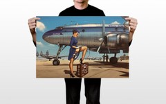 Pan American Airlines Vintage Pin Up Art Wall Indoor Room Poster – POSTER 20×30
