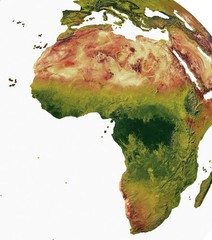 World Map, Vertical Perspective Projection World Map, Framed World Relief Map