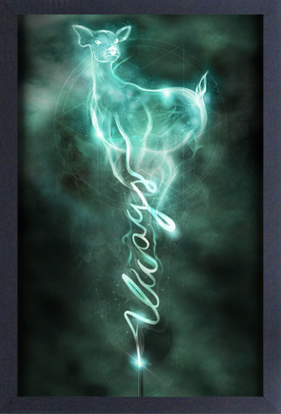 HARRY POTTER PATRONUS ALWAYS 12×18 FRAMED GELCOAT POSTER GIFT MAGIC GIFT WIZARD!