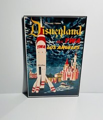 Disneyland FLY TWA Attraction Poster FRAMED 12″x18″