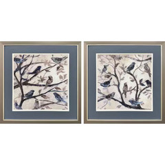 2 Piece Framed Canvas Transfer Nature Art Print 17 In. X 17 In.