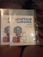 Super Hero Kids Bathroom Decor 4 8×10 Shiny Cardstock Prints Wall Art Decor Set
