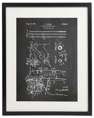 IDIOPIX Tattoo Patent Wall Decor Chalkboard Art Print Set of 6 Prints UNFRAMED