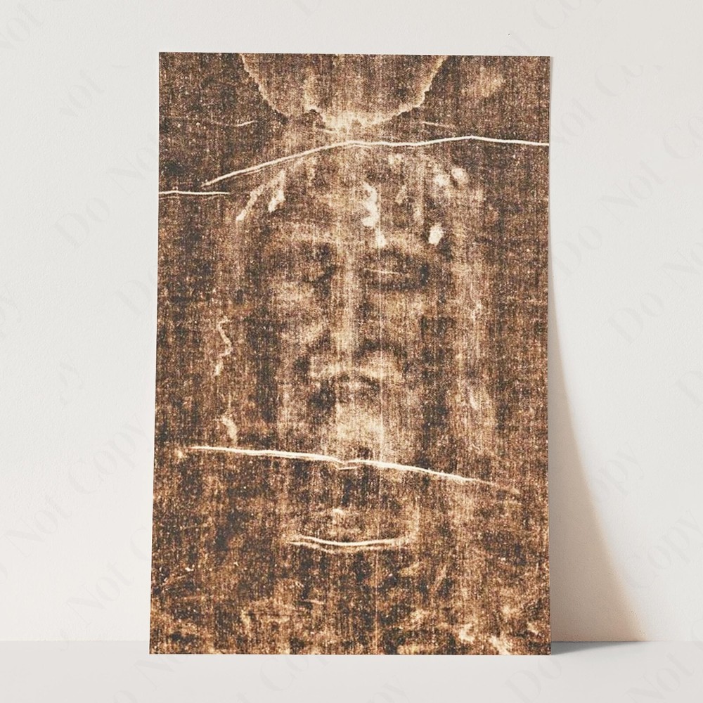 Shroud of Turin – Face of Jesus Christ Bible God Christian Wall Art Poster Print
