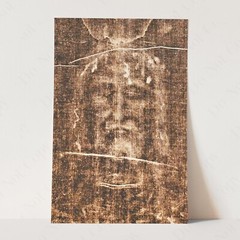 Shroud of Turin – Face of Jesus Christ Bible God Christian Wall Art Poster Print