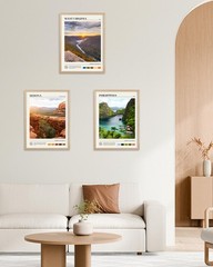 Natural OAK Wood Framed Philippines Natural Scenery Wall Art,12x16in Busuanga…