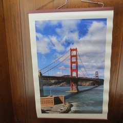 24″x36″ Poster Stunning Bridge Blue Sky Ocean Bay Poster San Francisco