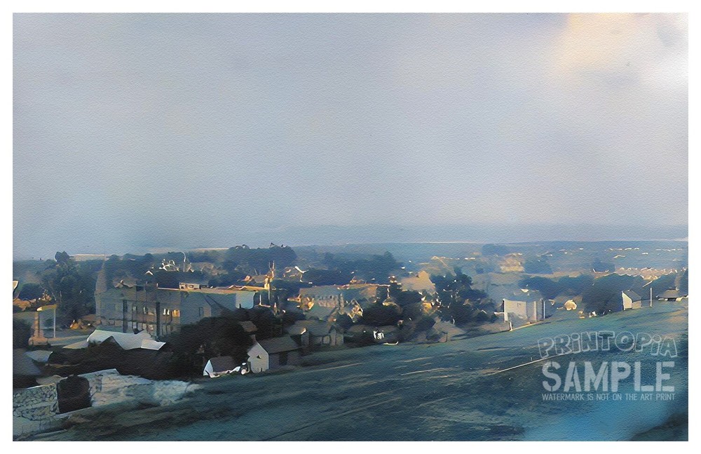 View fromHills, Ventura (1910) Poli Street + Chestnut Street * Photo Art Print