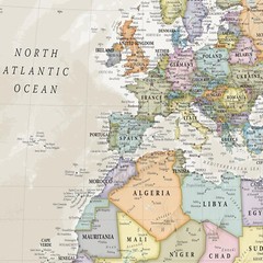 Mapa De Pared De Estados Unidos USA Mapas De Carreteras Ciudades Poster 46 X 80.