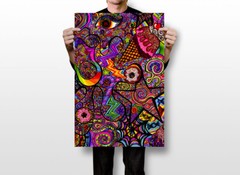 Psychedelic Trippy Abstract Modern Painting Wall Art Home Decor – POSTER 20×30